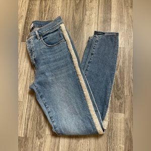 LOFT skinny jeans with embroidered sides